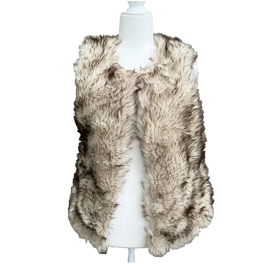 BB Dakota Women's Vest Faux Fur Sleeveless Jacket coat A000222